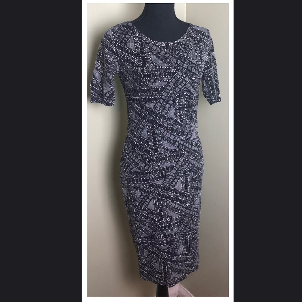 Stunning Black and silver glittery Julia dress LLR